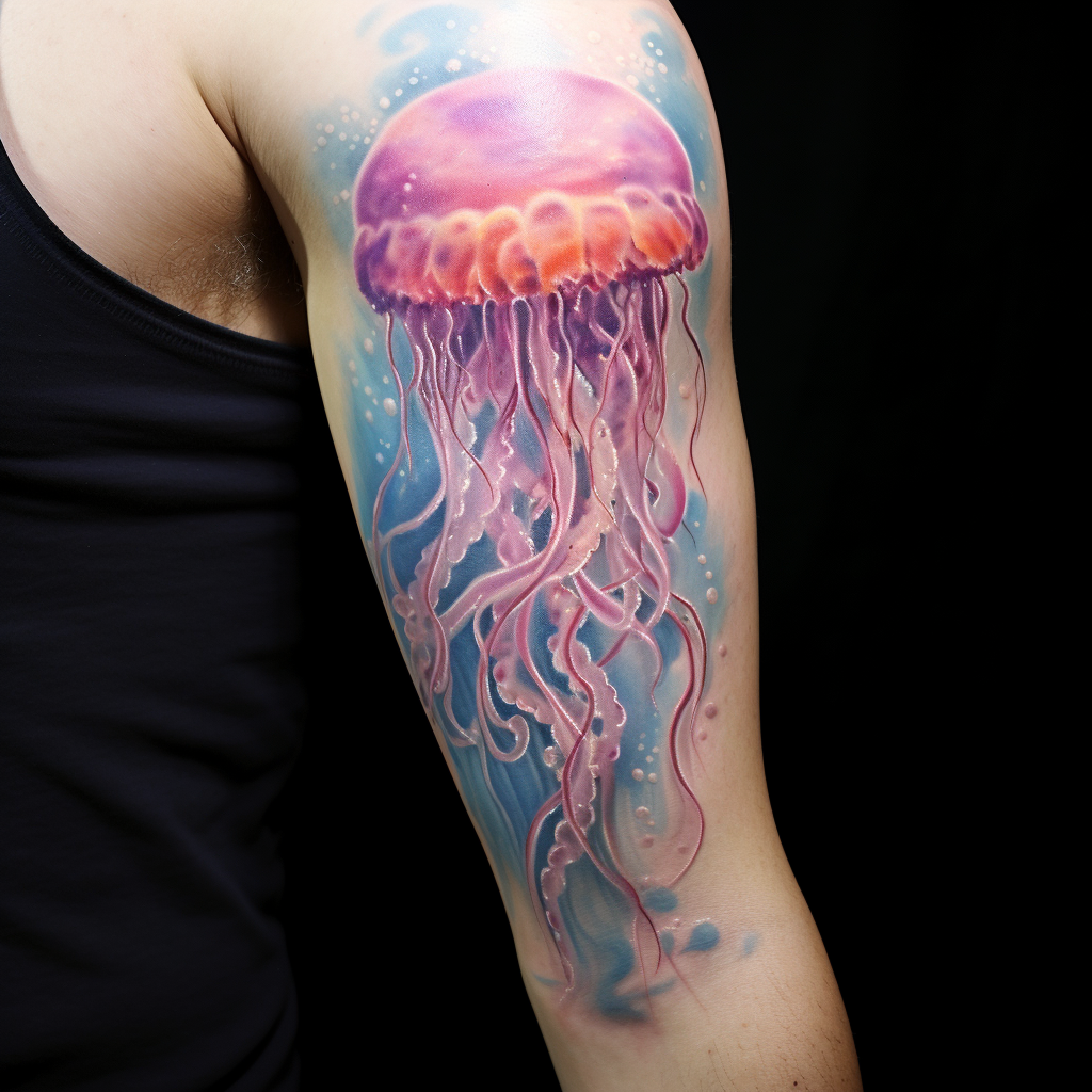 animal-tattoos,Jellyfish Tattoo