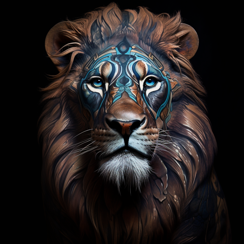 animal-tattoos,Lion Man